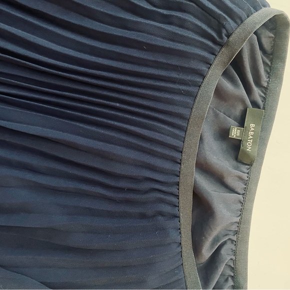 Aritzia Navy Sheer Ruffle Skirt Above Knee - Picture 5 of 6